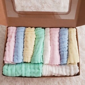 COPY - 💯 Organic 10 pc Muslin Washcloths